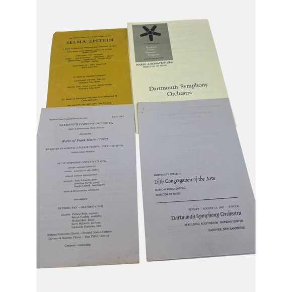 Large Lot Of 1960s Opera & Symphony Orchestra Programs Dartmouth, Vermont, NYC - Picture 3 of 7